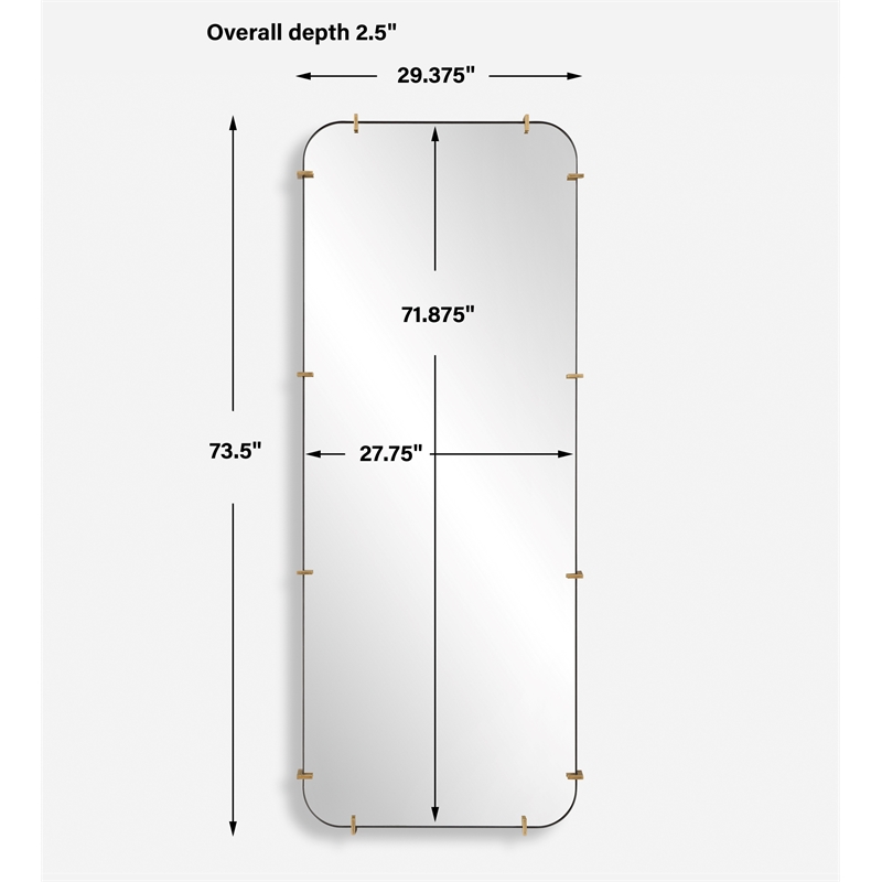 Uttermost Pali Industrial Dressing Mirror in in Gold