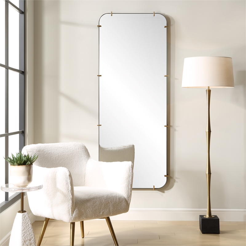 Uttermost Pali Industrial Dressing Mirror in in Gold