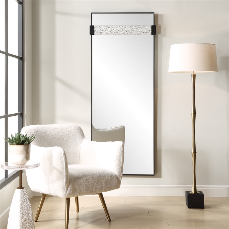 Uttermost Stratton Modern Dressing Mirror in Black