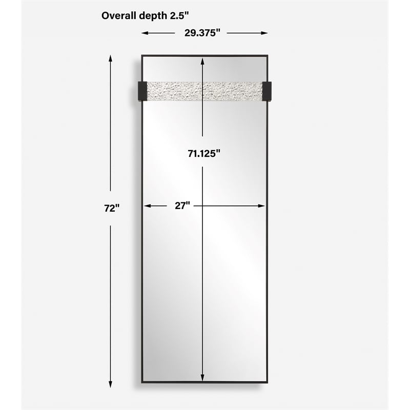 Uttermost Stratton Modern Dressing Mirror in Black
