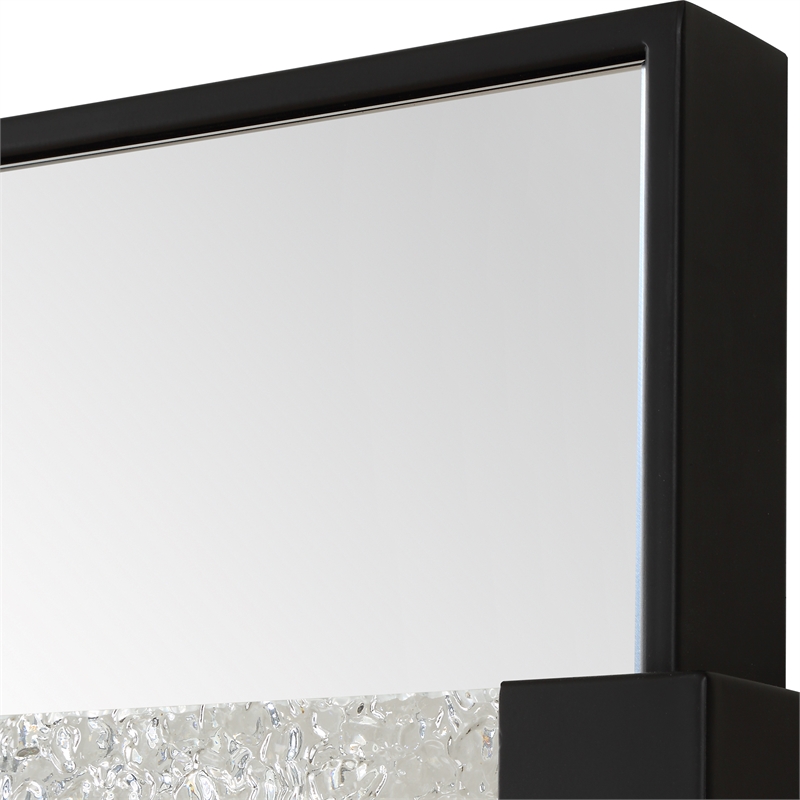 Uttermost Stratton Modern Dressing Mirror in Black