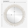 Uttermost Aga Round Gold Mirror