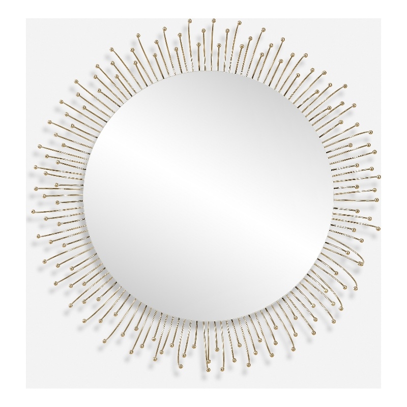 Uttermost Aga Round Gold Mirror