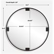 Uttermost Cornelia Black Round Mirror