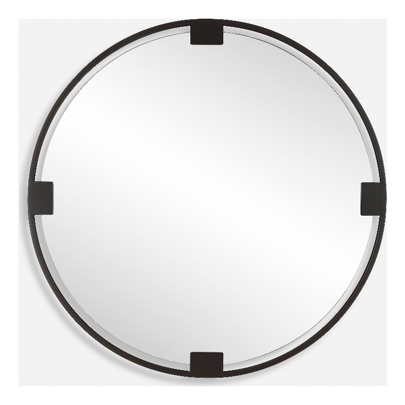 Uttermost Cornelia Black Round Mirror