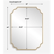 Uttermost Lennyn Gold Vanity Mirror