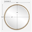 Uttermost Sutton Aged Gold Round Mirror
