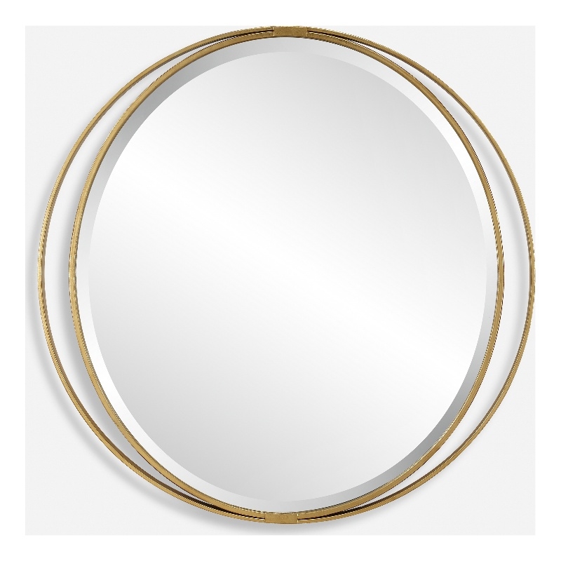 Uttermost Rhodes Gold Round Mirror