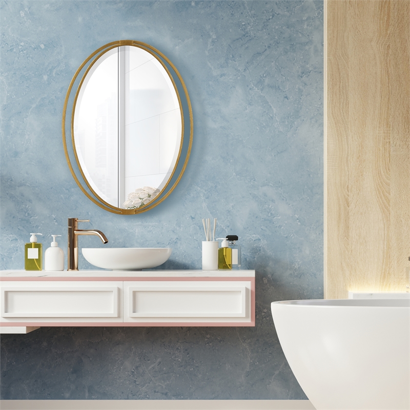 Uttermost Rhodes Gold Oval Mirror