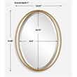 Uttermost Rhodes Gold Oval Mirror