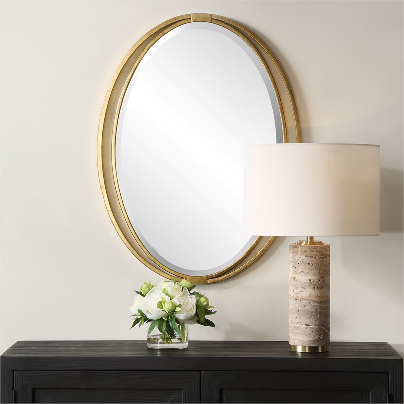 Uttermost Rhodes Gold Oval Mirror