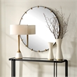 Uttermost Pali Industrial Round Mirror in in Gold