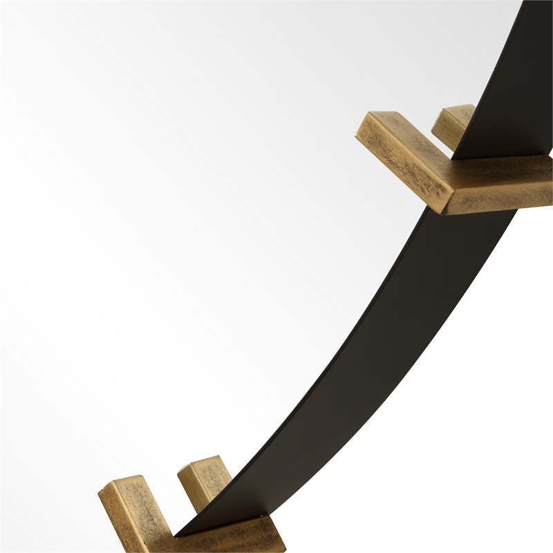 Uttermost Pali Industrial Round Mirror in in Gold