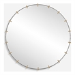 Uttermost Pali Industrial Round Mirror in in Gold