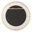 Uttermost Denali Textured Glass Round Mirror in in Gold