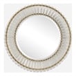 Uttermost Denali Textured Glass Round Mirror in in Gold