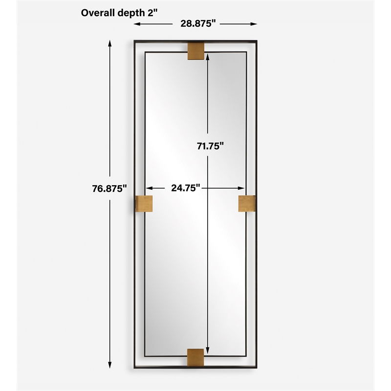Uttermost Cornerstone Oversized Mirror in Black