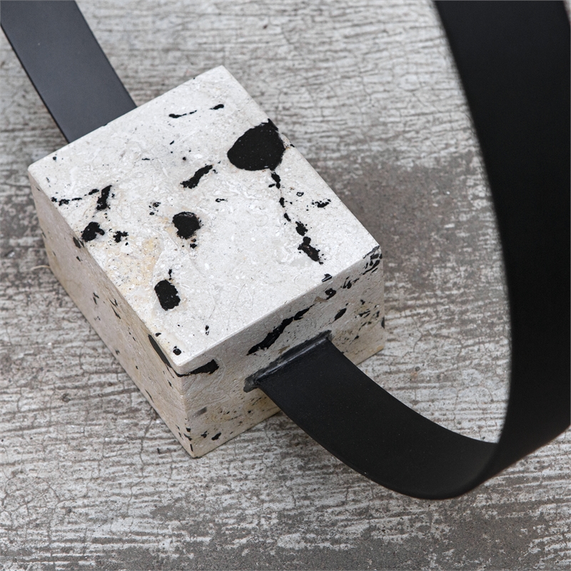 Uttermost Around Again Circular Sculpture in Black