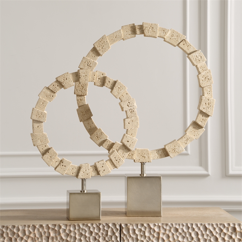 Uttermost Ivory Fusion Stone Rings Set of 2