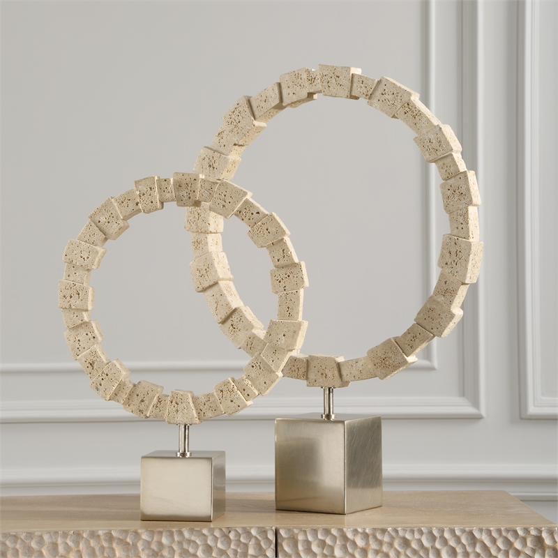 Uttermost Ivory Fusion Stone Rings Set of 2