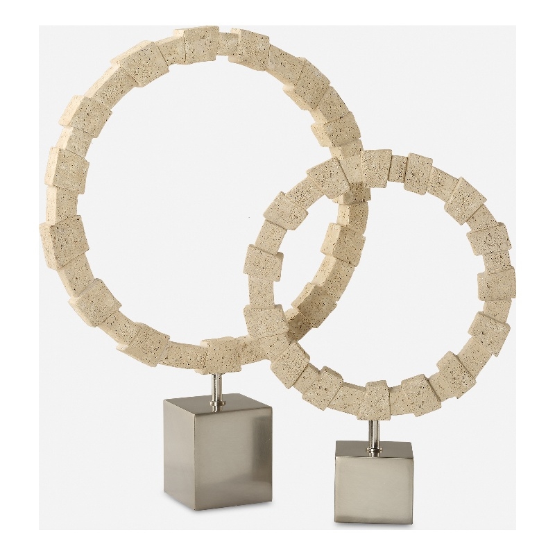 Uttermost Ivory Fusion Stone Rings Set of 2