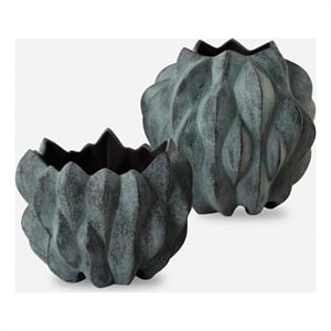 Uttermost Verdant Bronze Vases Set of 2