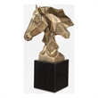 Uttermost Chiseled Horse Bust Sculpture in in Gold