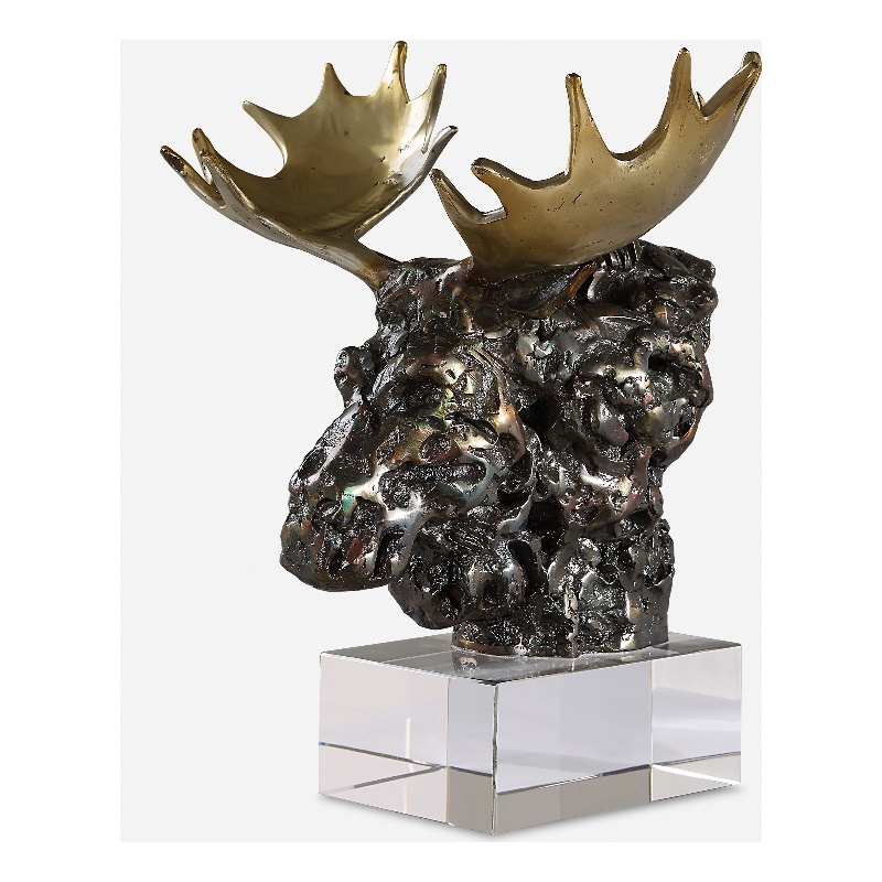 Uttermost Moose Bust Bronze Sculpture
