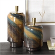 Uttermost Celestial Tide Glass Containers in Caramel (Set of 2)