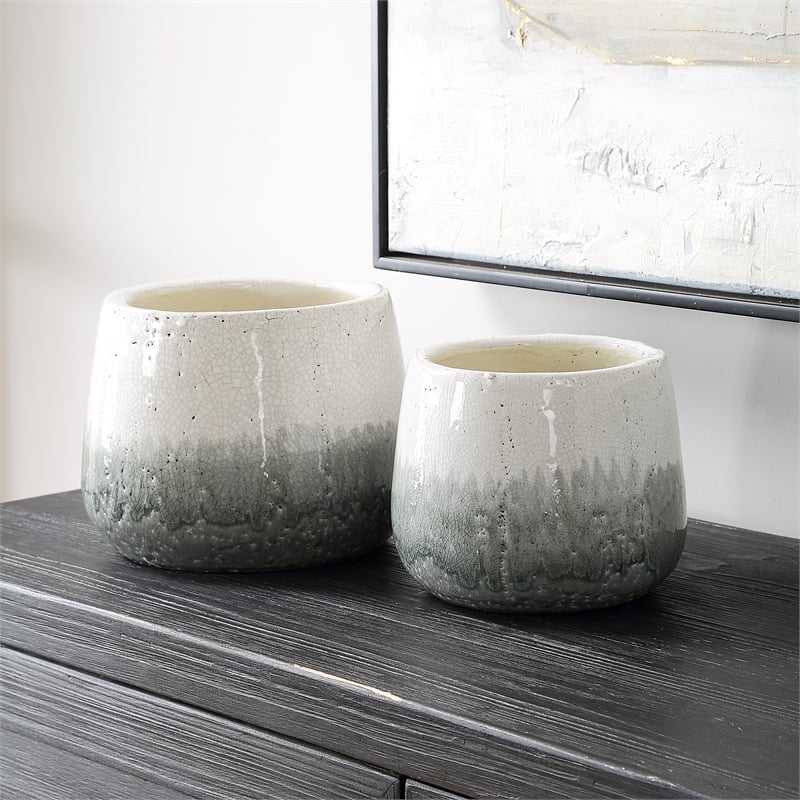 Uttermost Nimbus Vasesin White (Set of 2)
