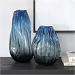Uttermost Midnight Horizon Vases in Blue (Set of 2)