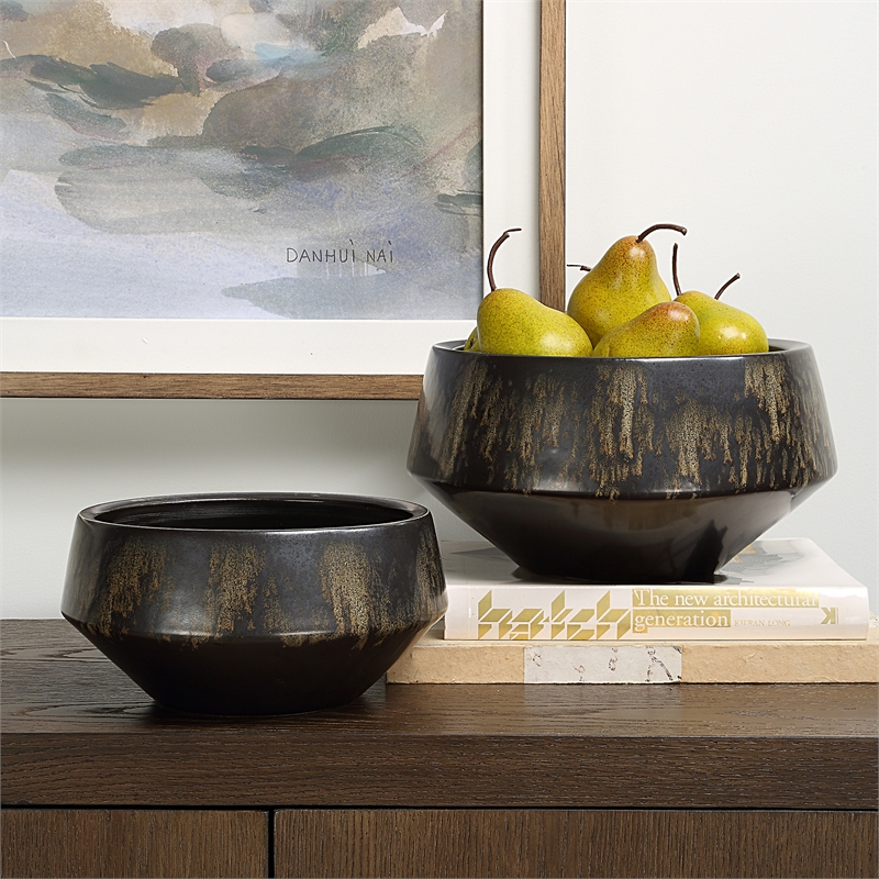 Uttermost Bronze Duo Vases Set of 2