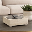 Uttermost Natural Luxe Travertine Box in Tan