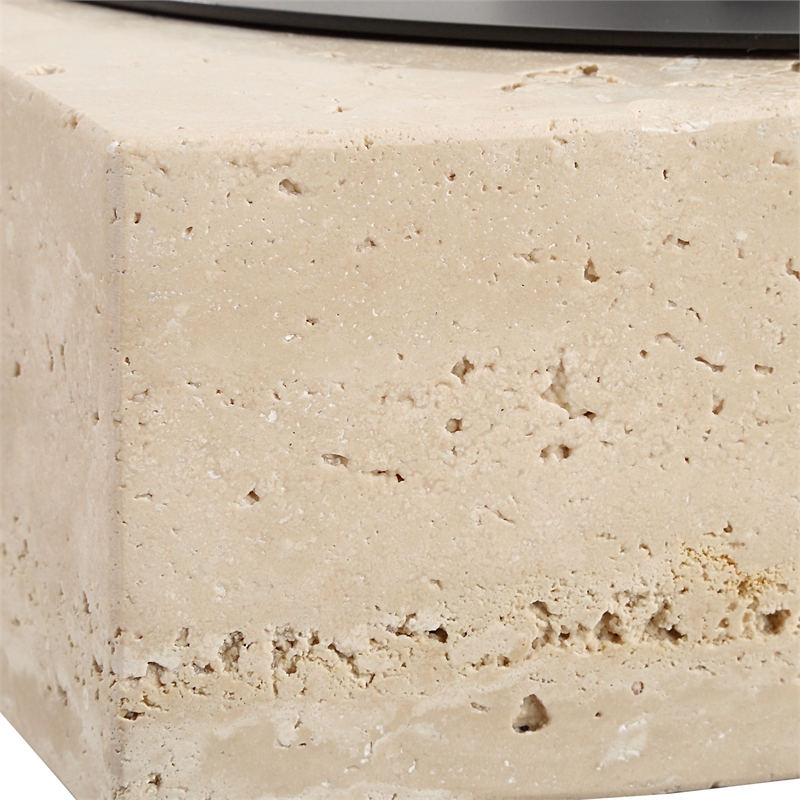 Uttermost Natural Luxe Travertine Box in Tan