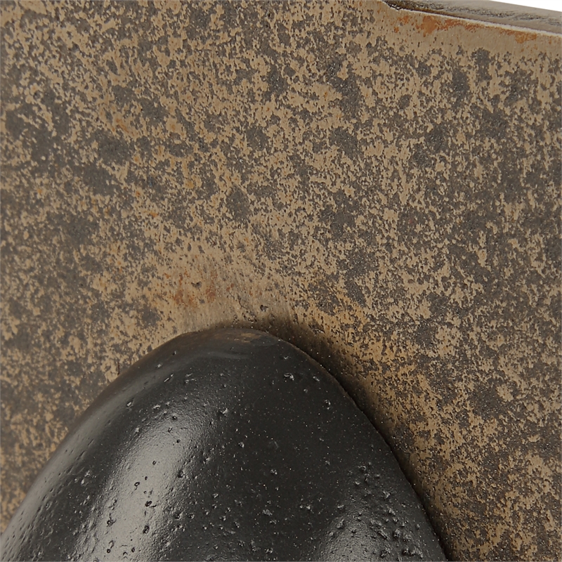 Uttermost Geometric Echoes Bronze Sculptures Set of 3