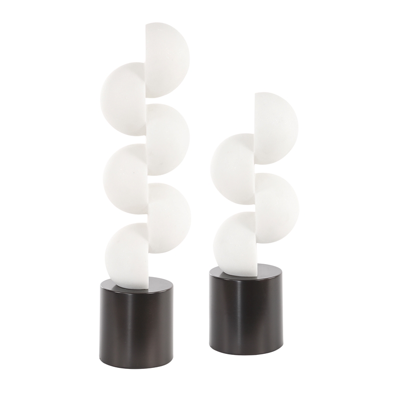 Uttermost Symmetry White Sculptures Set of 2