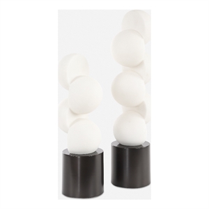 Uttermost Symmetry White Sculptures Set of 2