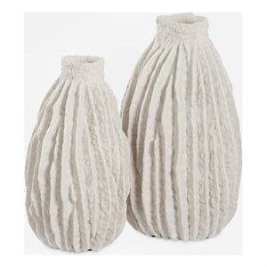 Uttermost Ivory Ridge Vases Set of 2
