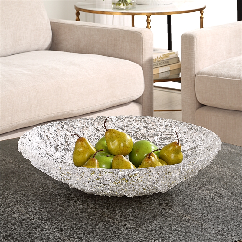 Uttermost Glint Clear Glass Bowl