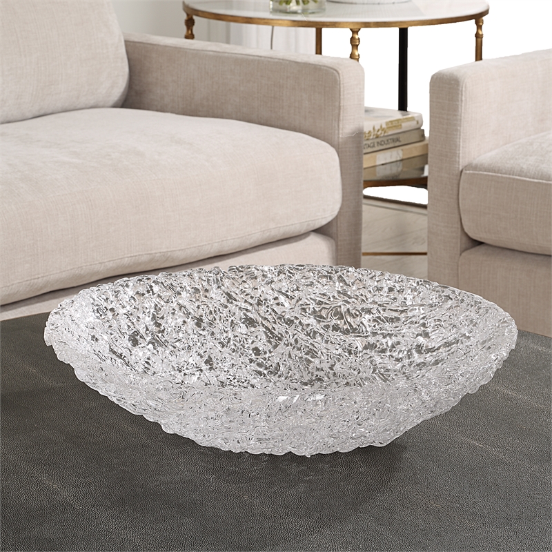 Uttermost Glint Clear Glass Bowl