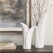 Uttermost Leafscape White Vases Set of 2