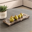 Uttermost Marble Tray Crest in Chocolate