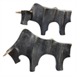 Uttermost Regal Bull Bronze Sculptures Set of 2