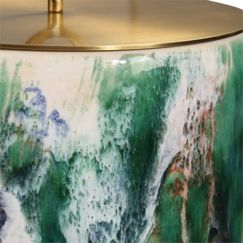 Uttermost Sylvie Ceramic Containers in Green (Set of 2)