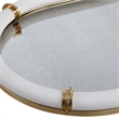 Uttermost Cyprus Leather Oval Tray in White