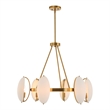 Uttermost Oviform 6 Light Round Chandelier in Brass
