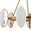 Uttermost Oviform 6 Light Round Chandelier in Brass