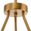 Uttermost Oviform 6 Light Round Chandelier in Brass
