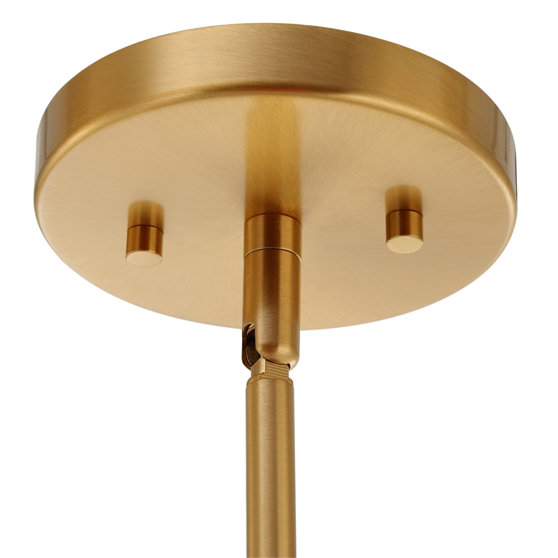 Uttermost Oviform 6 Light Round Chandelier in Brass