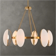 Uttermost Oviform 6 Light Round Chandelier in Brass